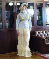 【Lam Balm】アンティークライクスカートウィズボウ