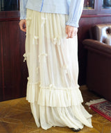 【Lam Balm】アンティークライクスカートウィズボウ