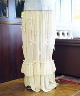 【Lam Balm】アンティークライクスカートウィズボウ