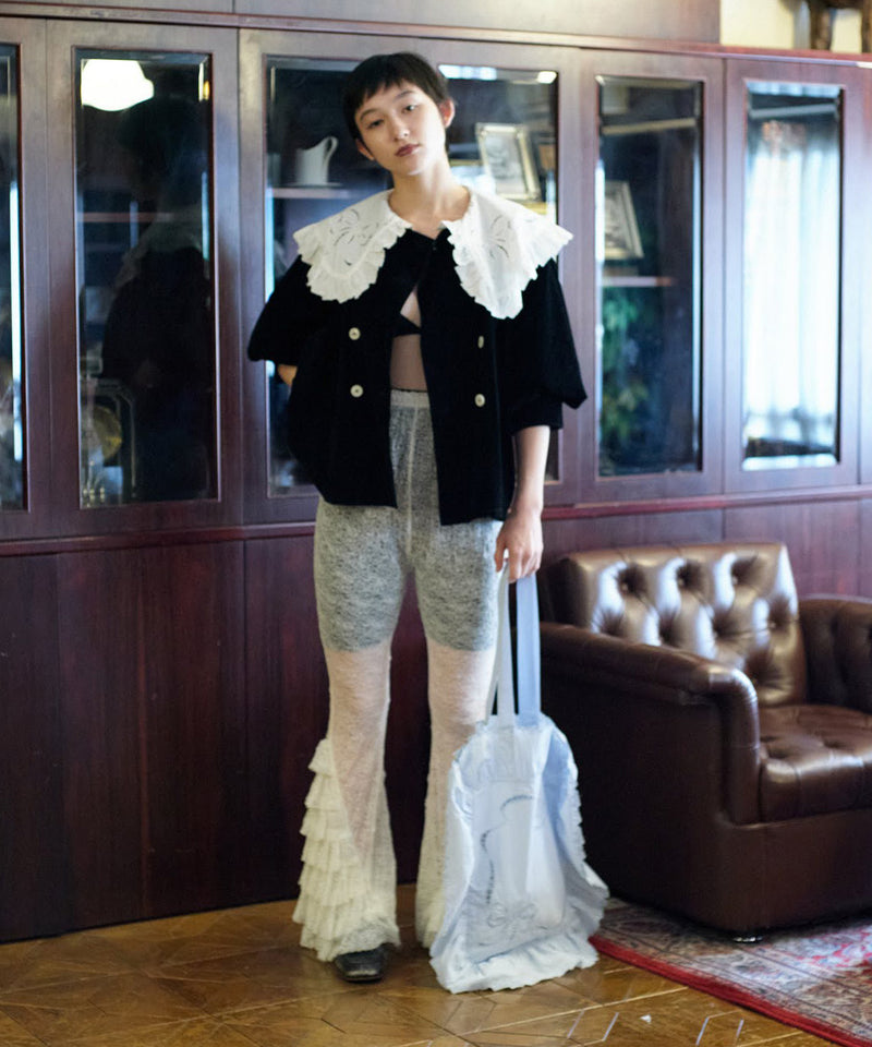 【Lam Balm】レースヘムティアードパンツ