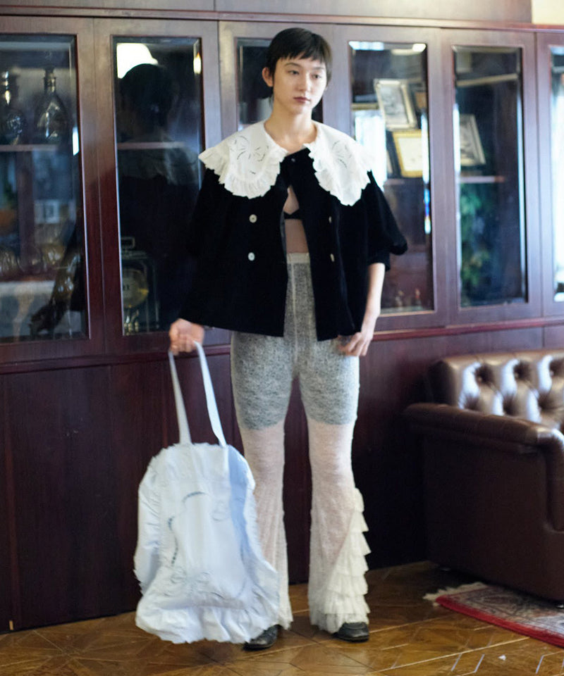 【Lam Balm】ドロップパフスリーブベロアジャケット