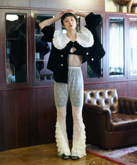 【Lam Balm】レースヘムティアードパンツ