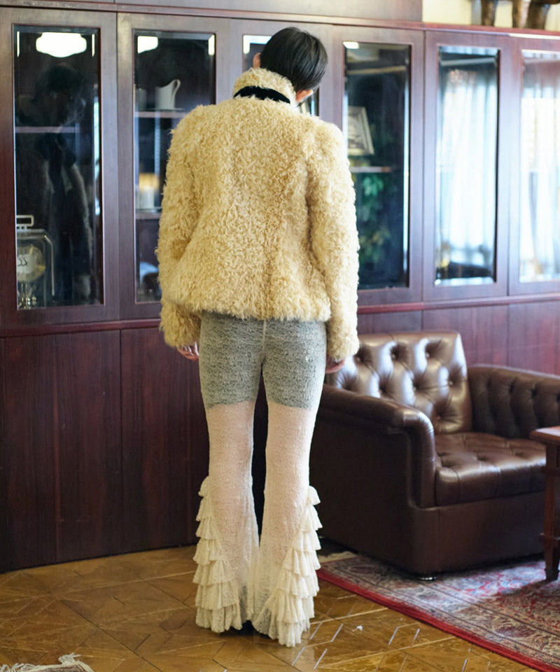 【Lam Balm】レースヘムティアードパンツ