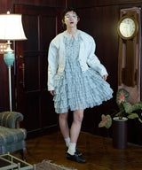 【Lam Balm】アンティークライクボリュームティアードワンピース