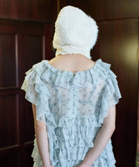 【Lam Balm】アンティークライクボリュームティアードワンピース