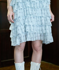 【Lam Balm】アンティークライクボリュームティアードワンピース