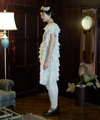 【Lam Balm】アンティークライクボリュームティアードワンピース