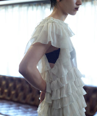 【Lam Balm】アンティークライクボリュームティアードワンピース