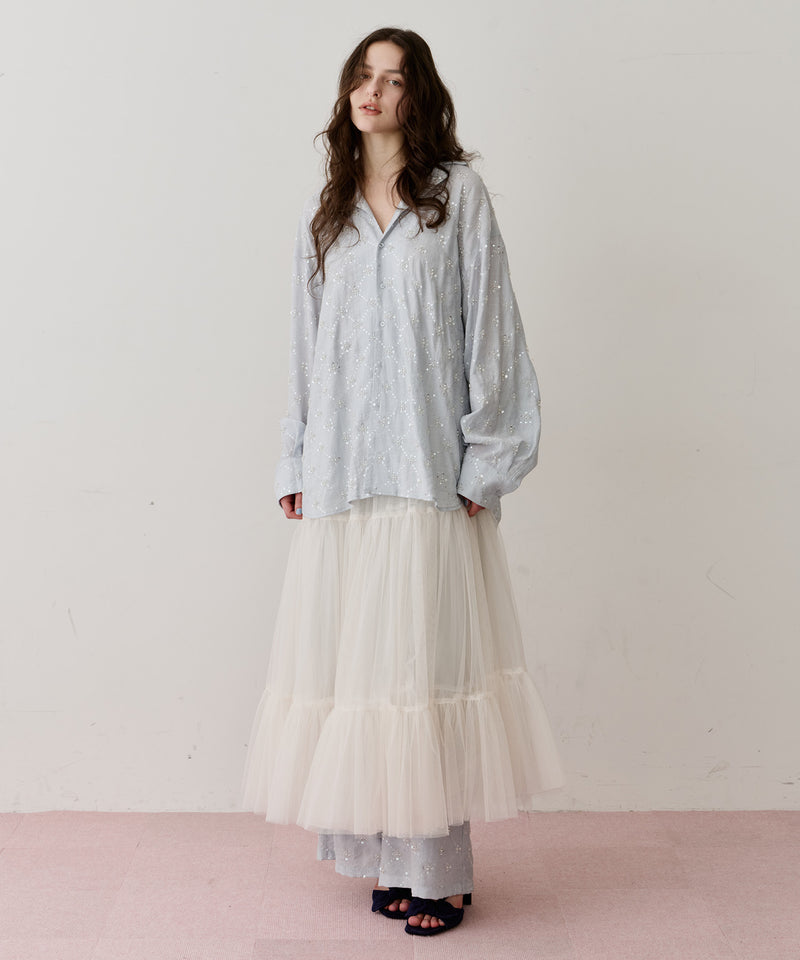 楊柳ストライプビーズ刺繍シャツ – LA BELLE ETUDE online store
