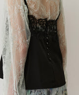 【予約】モチーフレース×サテンキャミ