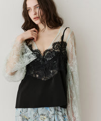 【予約】2WAY総レースVネックオーバーTOPS