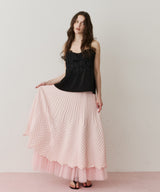 【予約】モチーフレース×サテンキャミ