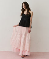 【予約】モチーフレース×サテンキャミ