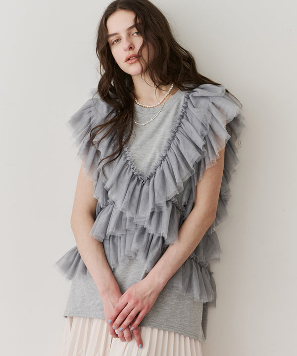 ティアードメロウフリルホルターネックブラウス/166cm – LA BELLE