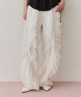 【再入荷】デニム×ギャザーチュールパンツ