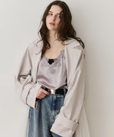 【予約開始待ち】レースモチーフマットサテンキャミ