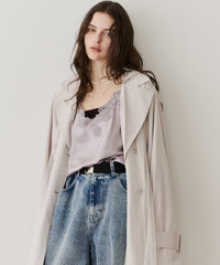 【予約開始待ち】レースモチーフマットサテンキャミ