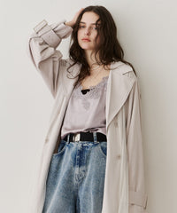 【予約開始待ち】レースモチーフマットサテンキャミ