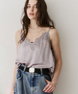 【予約開始待ち】レースモチーフマットサテンキャミ