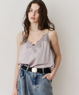 【予約開始待ち】レースモチーフマットサテンキャミ