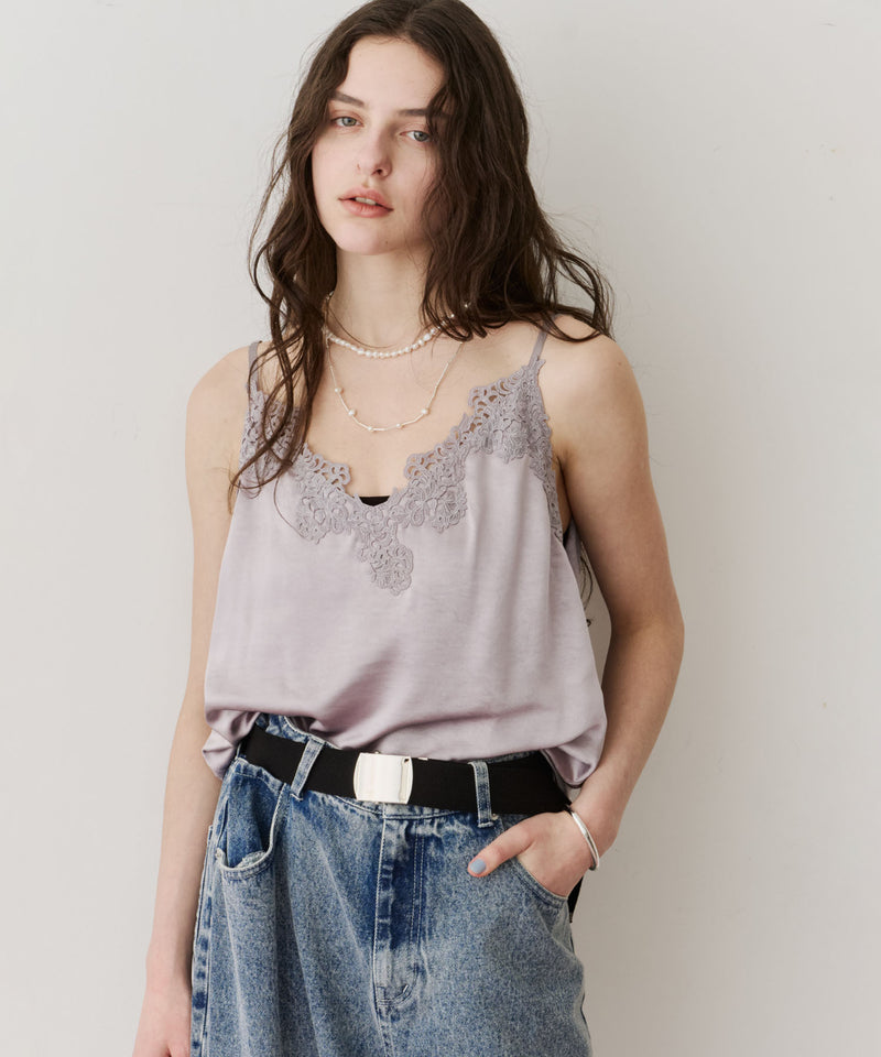 レースモチーフマットサテンキャミ – LA BELLE ETUDE online store