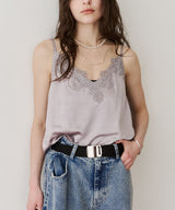 【予約開始待ち】レースモチーフマットサテンキャミ