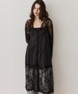 【予約】ボタンディテールサテンレースキャミチュニック