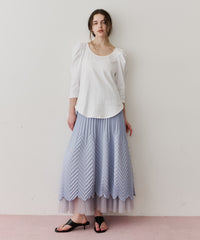 【予約開始待ち】ギャザーパフショートスリーブカットソー