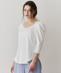 【予約開始待ち】ギャザーパフショートスリーブカットソー