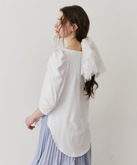 【予約開始待ち】ギャザーパフショートスリーブカットソー