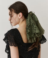 【予約開始待ち】モチーフレース×チュールBIGシュシュ