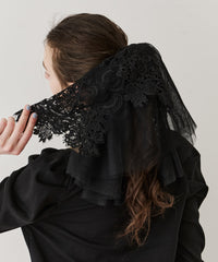 【予約開始待ち】モチーフレース×チュールBIGシュシュ