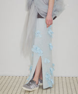 【J1U by LA BELLE ETUDE】メニーリボンニットIラインスカートⅡ