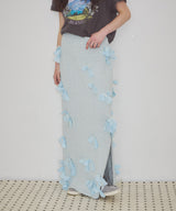 【J1U by LA BELLE ETUDE】メニーリボンニットIラインスカートⅡ