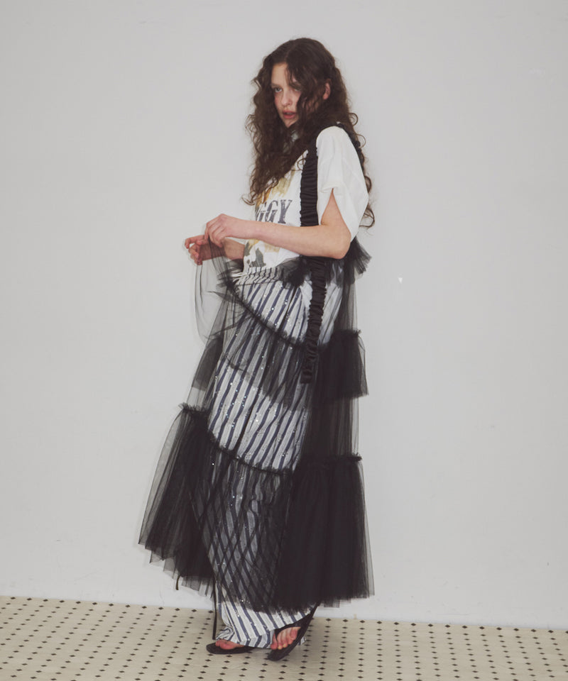 J1U by LA BELLE ETUDE】シースルーボリュームチュールデザインジレ