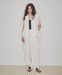 【予約10%OFF】【J1U by LA BELE ETUDE】2WAYボリュームギャザーチュールノースリーブジャケット