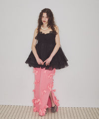 【J1U by LA BELLE ETUDE】メニーリボンニットIラインスカートⅡ