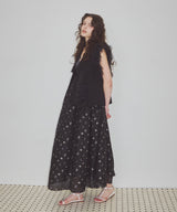 【予約10%OFF】【J1U by LA BELE ETUDE】2WAYボリュームギャザーチュールノースリーブジャケット