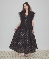 【予約10%OFF】【J1U by LA BELE ETUDE】2WAYボリュームギャザーチュールノースリーブジャケット