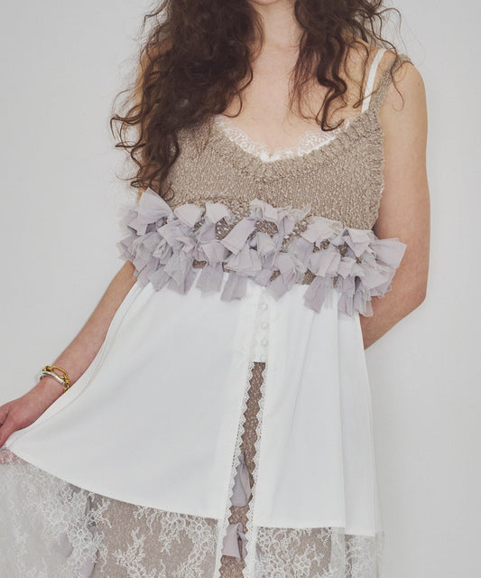 【J1U by LA BELLE ETUDE】メニーリボンニットビスチェ