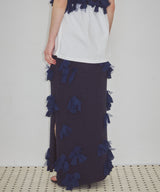 【J1U by LA BELLE ETUDE】メニーリボンニットIラインスカートⅡ