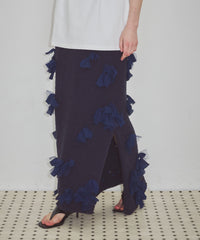 【J1U by LA BELLE ETUDE】メニーリボンニットIラインスカートⅡ