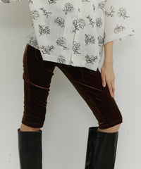 【room153】ベロアカプリパンツ