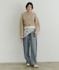 【room153】2wayチャンキークロップドニット