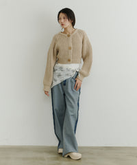 【room153】2wayチャンキークロップドニット