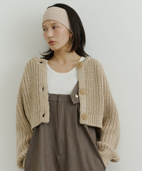 【room153】2wayチャンキークロップドニット