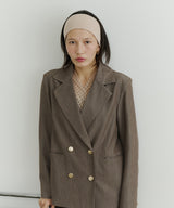 【room153】ピンストライプパワーショルダージャケット