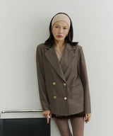 【room153】ピンストライプパワーショルダージャケット