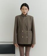 【room153】ピンストライプパワーショルダージャケット