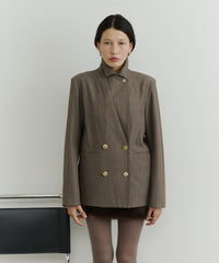 【room153】ピンストライプパワーショルダージャケット